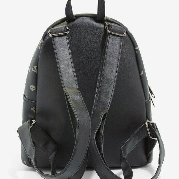 Loungefly Nightmare Before Christmas Zero Mini Backpack Skulls Bones Pattern Bag - Picture 3 of 4